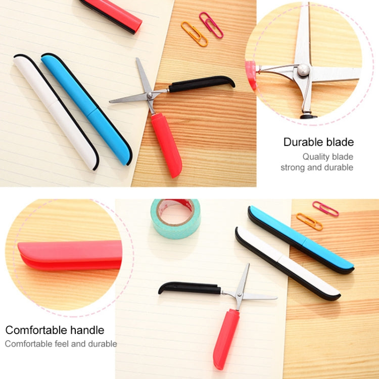 Portable Shears Paper Cutting Folding Safety Mini Stationery Scissors(Blue) - Gadgets by buy2fix | Online Shopping UK | buy2fix