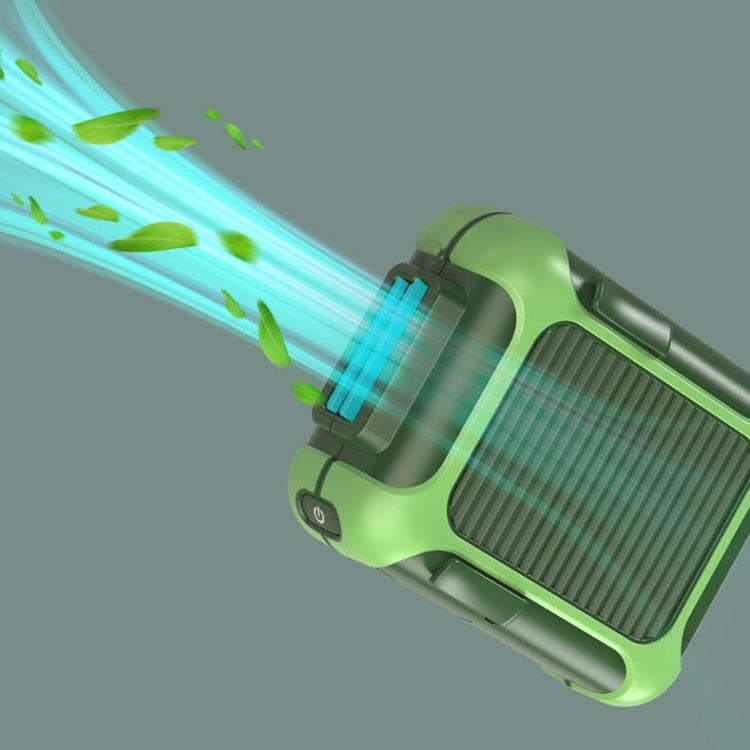 Wall-mounted Fan Outdoor USB Charging Waist-mounted Portable Fan(Dark Green+Light Green) by buy2fix