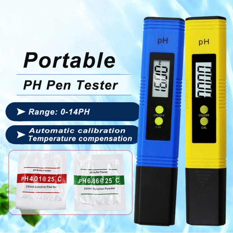 Portable High-precision PH Test Pen PH Acidity Meter PH Water Quality Detection Instrument(Yellow) - PH & Moisture Meter by buy2fix | Online Shopping UK | buy2fix