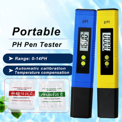 Portable High-precision PH Test Pen PH Acidity Meter PH Water Quality Detection Instrument(Yellow) - PH & Moisture Meter by buy2fix | Online Shopping UK | buy2fix