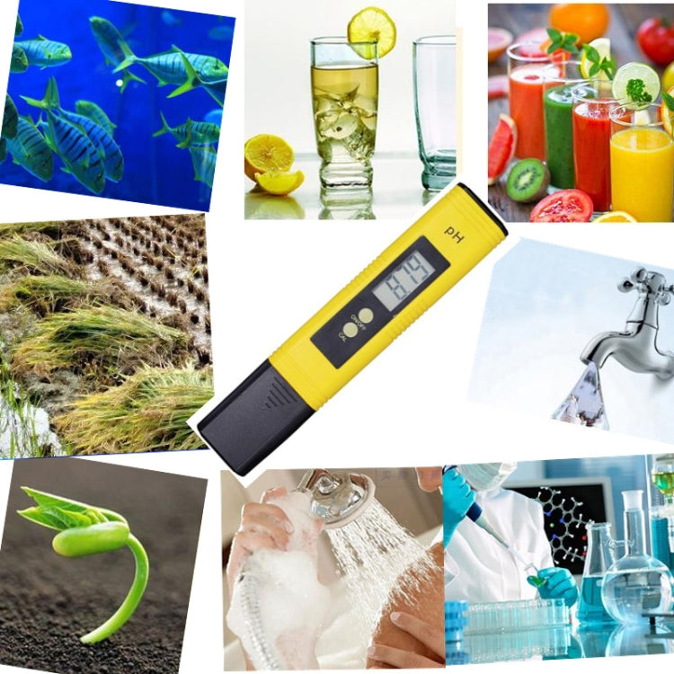 Portable High-precision PH Test Pen PH Acidity Meter PH Water Quality Detection Instrument(Yellow) - PH & Moisture Meter by buy2fix | Online Shopping UK | buy2fix
