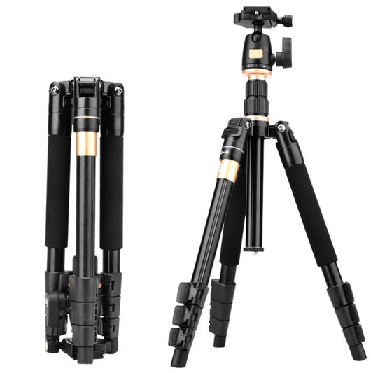 Q555 4-Section Folding Legs Aluminum Alloy Tripod Mount Monopod Holder with Ball Head - Tripods by buy2fix | Online Shopping UK | buy2fix