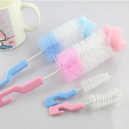 2 Sets Baby Nipple Milk Bottle Cup 360 Degree Sponge Cleaner Pacifier Brush, Random Color Delivery - Cups & Silicone Nipple by buy2fix | Online Shopping UK | buy2fix