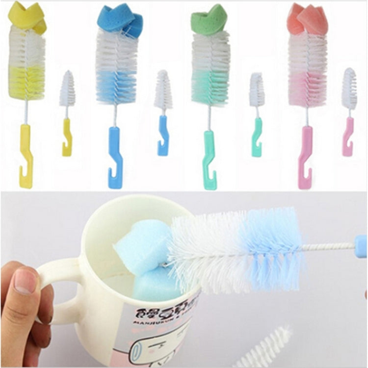 2 Sets Baby Nipple Milk Bottle Cup 360 Degree Sponge Cleaner Pacifier Brush, Random Color Delivery - Cups & Silicone Nipple by buy2fix | Online Shopping UK | buy2fix