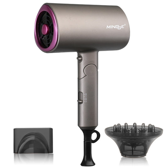 Mingge T1 T Style 1800W High-power Cold Hot Air Wind Fast Drying Folding Hair Dryer, Plug Type:EU Plug(Gray) - Hair Dryers & Accessories by buy2fix | Online Shopping UK | buy2fix