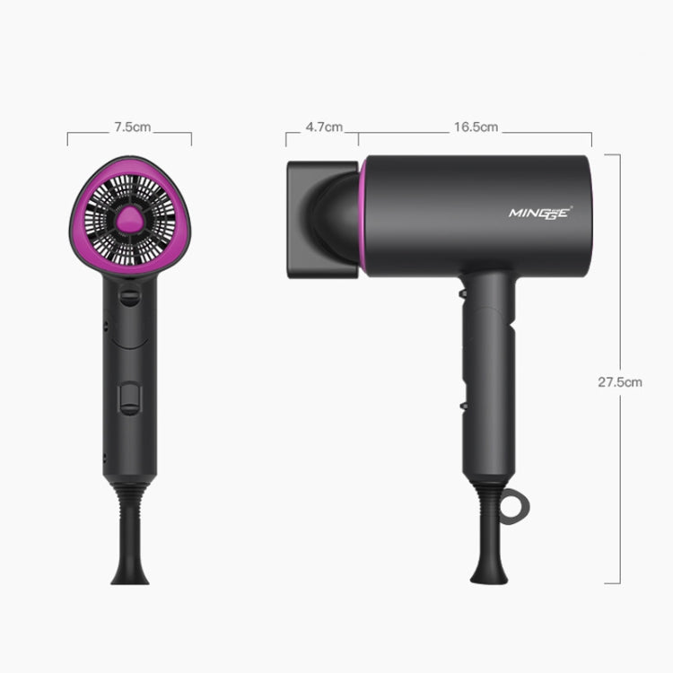 Mingge T1 T Style 1800W High-power Cold Hot Air Wind Fast Drying Folding Hair Dryer, Plug Type:US Plug( Green) - Hair Dryers & Accessories by buy2fix | Online Shopping UK | buy2fix