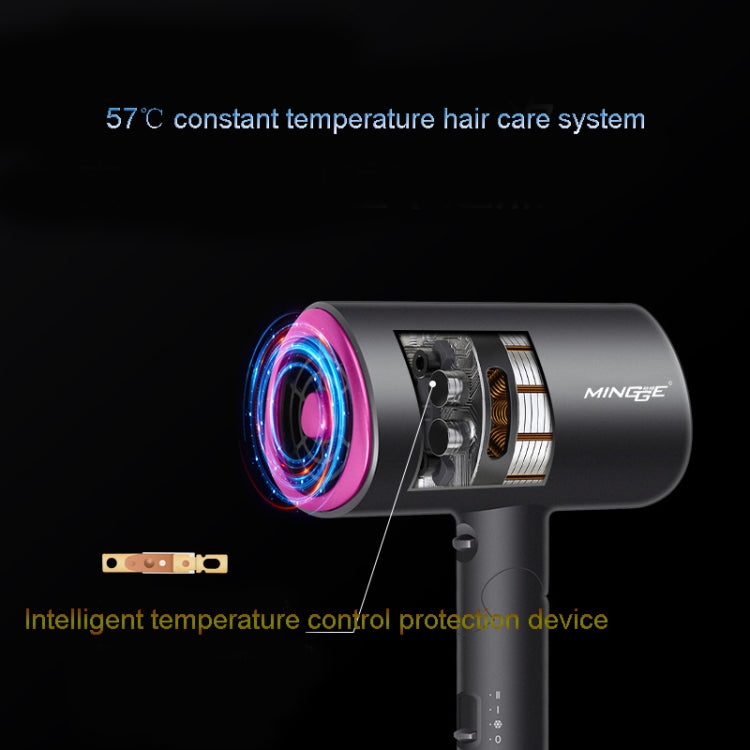 Mingge T1 T Style 1800W High-power Cold Hot Air Wind Fast Drying Folding Hair Dryer, Plug Type:US Plug( Green) - Hair Dryers & Accessories by buy2fix | Online Shopping UK | buy2fix