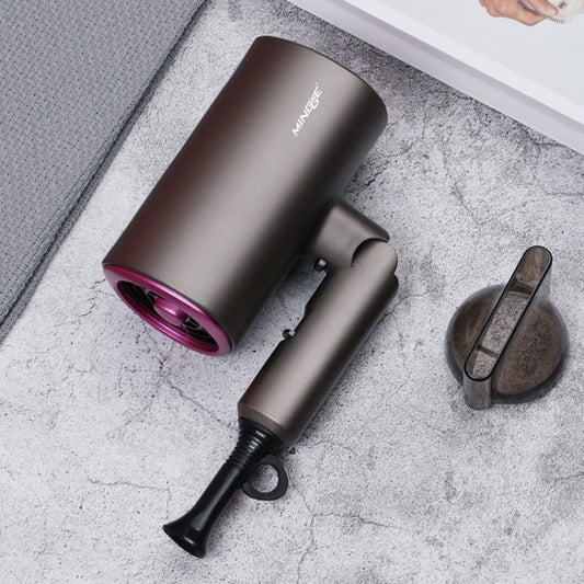 Mingge T1 T Style 1800W High-power Cold Hot Air Wind Fast Drying Folding Hair Dryer, Plug Type:UK Plug(Gray) - Hair Dryers & Accessories by buy2fix | Online Shopping UK | buy2fix