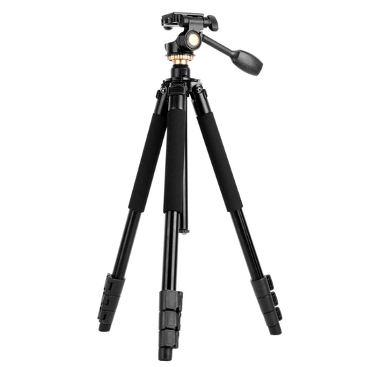 Q338 4-Section Folding Legs Live Broadcast Aluminum Alloy Tripod Mount With Three-dimensional Head - Tripods by buy2fix | Online Shopping UK | buy2fix