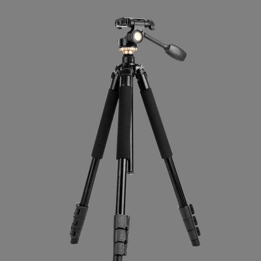 Q338 4-Section Folding Legs Live Broadcast Aluminum Alloy Tripod Mount With Three-dimensional Head - Tripods by buy2fix | Online Shopping UK | buy2fix