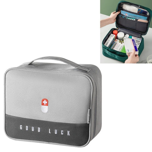 Thickened Large-Capacity Multifunctional Medicine Box Family Portable Storage Bag(Gray) - Pill Boxes by buy2fix | Online Shopping UK | buy2fix