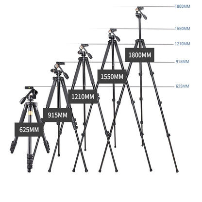 Q620 4-Section Folding Legs Heavy Duty Aluminum Alloy Tripod With Three-Dimensional Damping Tripod Heads - Tripods by buy2fix | Online Shopping UK | buy2fix