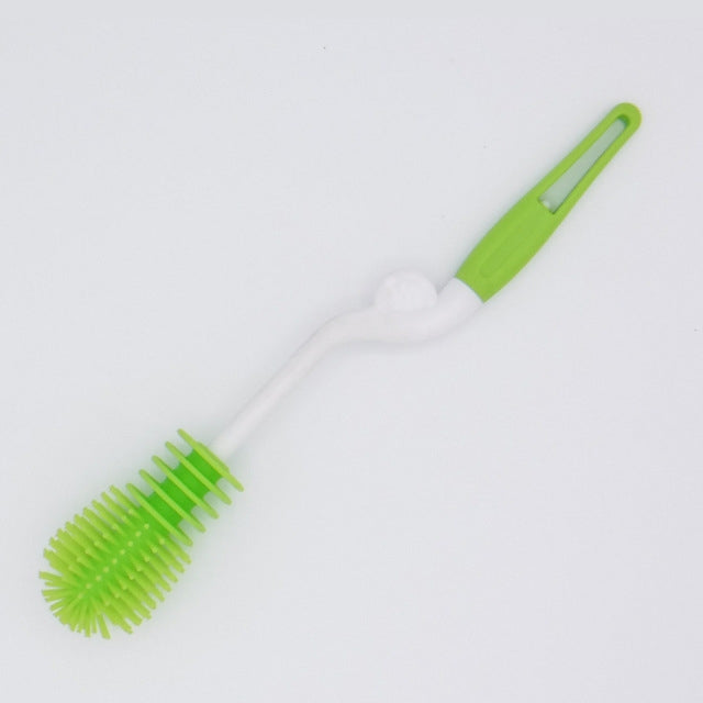 Washing Cleaning Rotary Handle Long Handle Scrubbing Feeding-bottle Brush(Red) - Cups & Silicone Nipple by buy2fix | Online Shopping UK | buy2fix
