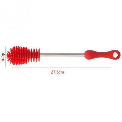 Washing Cleaning Rotary Handle Long Handle Scrubbing Feeding-bottle Brush(Red) - Cups & Silicone Nipple by buy2fix | Online Shopping UK | buy2fix