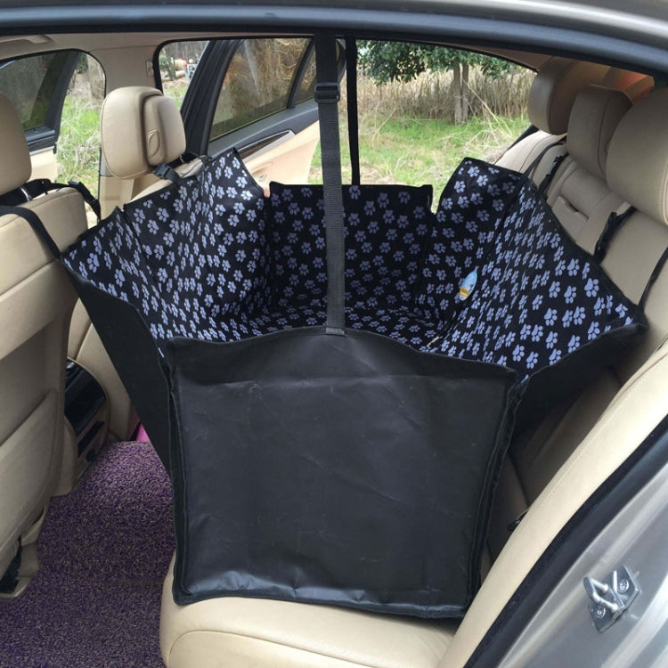 Waterproof Rear Back Pet Dog Car Seat Cover Mats Hammock Protector With Safety Belt, Size:130x150x38cm(Black) by buy2fix