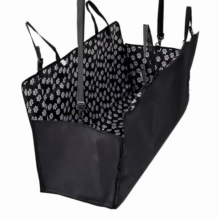 Waterproof Rear Back Pet Dog Car Seat Cover Mats Hammock Protector With Safety Belt, Size:130x150x38cm(Black) by buy2fix