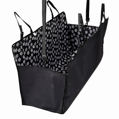 Waterproof Rear Back Pet Dog Car Seat Cover Mats Hammock Protector With Safety Belt, Size:130x150x38cm(Black) by buy2fix