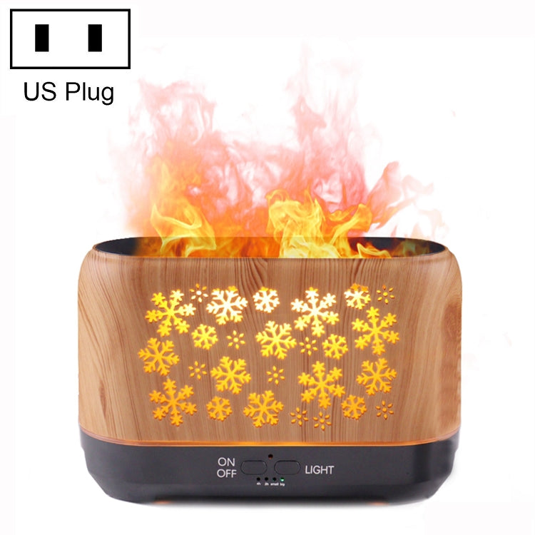 Desktop 3D Simulation Flame Incense Smoked Machine Humidifier, Colour:Light Wood Grain(US Plug) - Air Purifiers & Accessories by buy2fix | Online Shopping UK | buy2fix