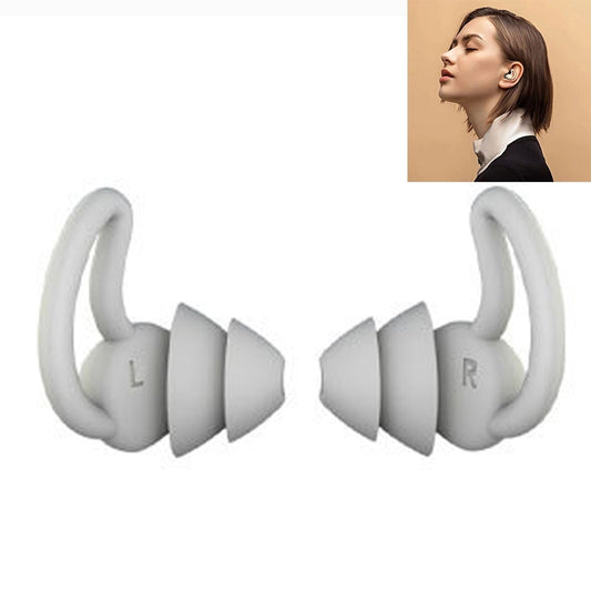 1 Pair Shark Fin Nnti-falling and Noise-reducing Earplugs Anti-Noise Earplugs For Sleeping Dormitory Noise Cancelling And Noise Prevention Earplugs(Gray (2 Layers)) - Earmuff & Pad by buy2fix | Online Shopping UK | buy2fix