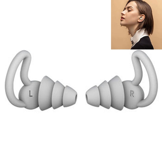 1 Pair Shark Fin Nnti-falling and Noise-reducing Earplugs Anti-Noise Earplugs For Sleeping Dormitory Noise Cancelling And Noise Prevention Earplugs(Gray (3 Layers)) - Earmuff & Pad by buy2fix | Online Shopping UK | buy2fix