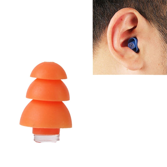 Anti-Noise Sleep Earplugs Silicone Soundproof Earplugs Industrial Noise Cancelling Silent Earplugs(Orange) - Earmuff & Pad by buy2fix | Online Shopping UK | buy2fix