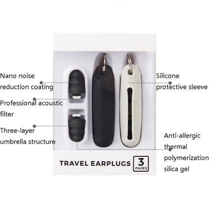 Anti-Noise Sleep Earplugs Silicone Soundproof Earplugs Industrial Noise Cancelling Silent Earplugs(Black) - Earmuff & Pad by buy2fix | Online Shopping UK | buy2fix