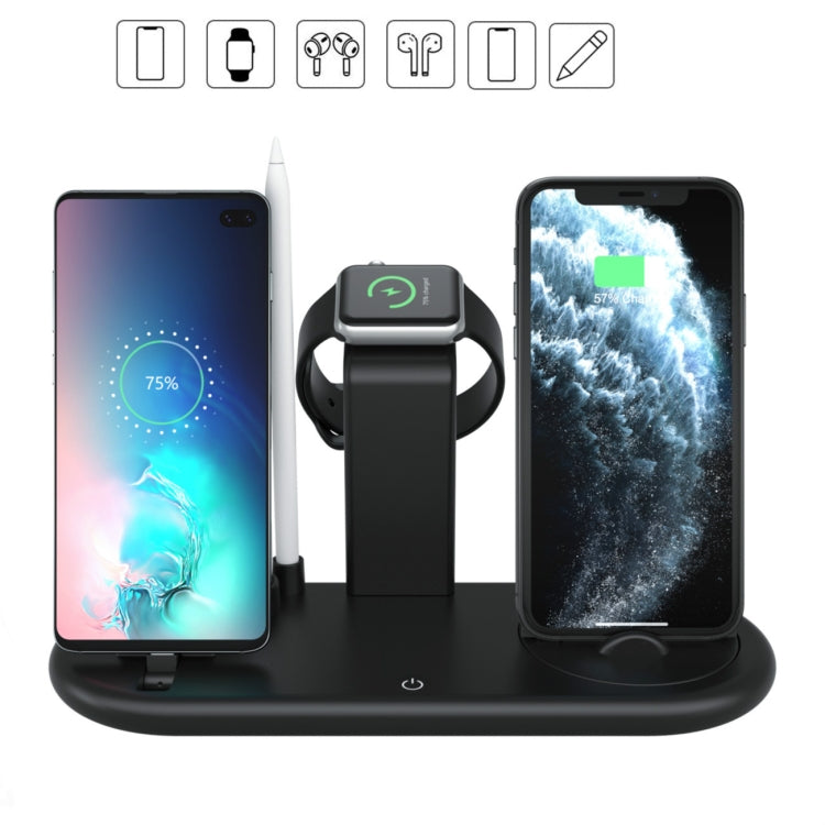 HQ-UD20 Mobile Phone Watch Multi-Function Charging Stand Wireless Charger for Phones & Apple Watch & Airpods(Black) by buy2fix
