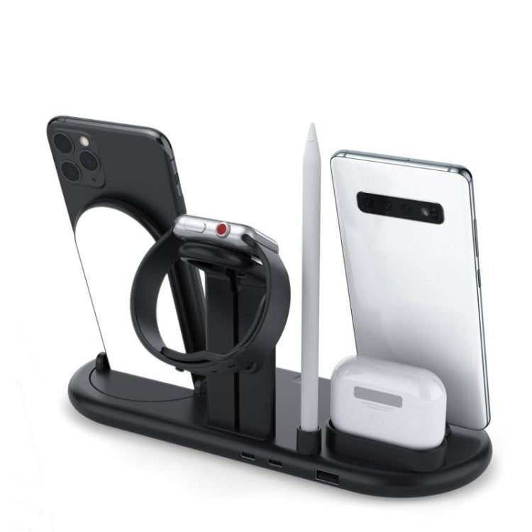 HQ-UD20 Mobile Phone Watch Multi-Function Charging Stand Wireless Charger for Phones & Apple Watch & Airpods(Black) by buy2fix