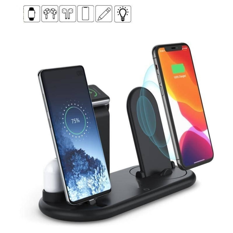 HQ-UD20 Mobile Phone Watch Multi-Function Charging Stand Wireless Charger for Phones & Apple Watch & Airpods(Black) by buy2fix
