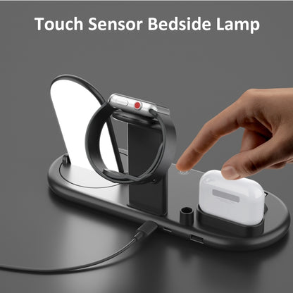 HQ-UD20 Mobile Phone Watch Multi-Function Charging Stand Wireless Charger for Phones & Apple Watch & Airpods(Black) by buy2fix