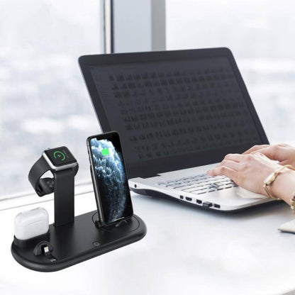 HQ-UD20 Mobile Phone Watch Multi-Function Charging Stand Wireless Charger for Phones & Apple Watch & Airpods(Black) by buy2fix