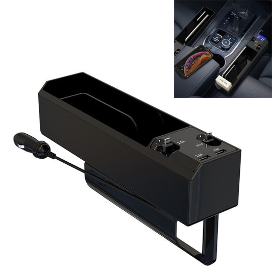 Car Seat Storage Box With Cable Car USB Charger, Style:2-wire - DIY Modified Charger by buy2fix | Online Shopping UK | buy2fix