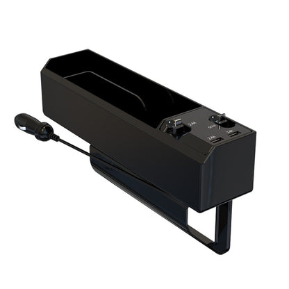 Car Seat Storage Box With Cable Car USB Charger, Style:2-wire - DIY Modified Charger by buy2fix | Online Shopping UK | buy2fix