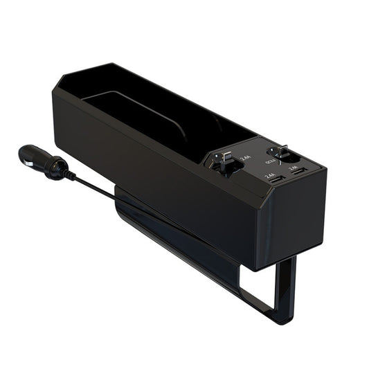 Car Seat Storage Box With Cable Car USB Charger, Style:2-wire - DIY Modified Charger by buy2fix | Online Shopping UK | buy2fix