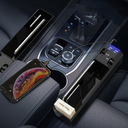 Car Seat Storage Box With Cable Car USB Charger, Style:2-wire - DIY Modified Charger by buy2fix | Online Shopping UK | buy2fix