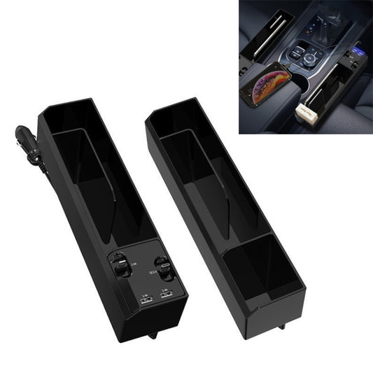 Car Seat Storage Box With Cable Car USB Charger, Style:2-wire + Storage Box - DIY Modified Charger by buy2fix | Online Shopping UK | buy2fix