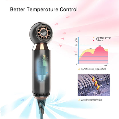 Mdjc-806 Travel Leafless Mini Hair Dryer Hotel Wall-Mounted Hair Dryer(EU Plug) - Hair Dryers & Accessories by buy2fix | Online Shopping UK | buy2fix