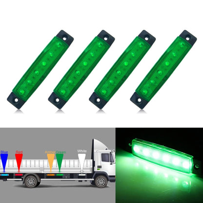 4 PCS 12V 6 SMD Auto Car Bus Truck Wagons External Side Marker Lights LED Trailer Indicator Light Rear Side Lamp(Green) - Clearance Lights by buy2fix | Online Shopping UK | buy2fix