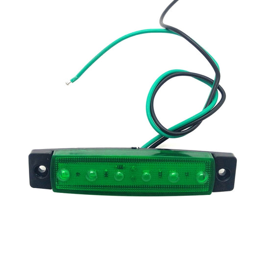 4 PCS 12V 6 SMD Auto Car Bus Truck Wagons External Side Marker Lights LED Trailer Indicator Light Rear Side Lamp(Green) - Clearance Lights by buy2fix | Online Shopping UK | buy2fix