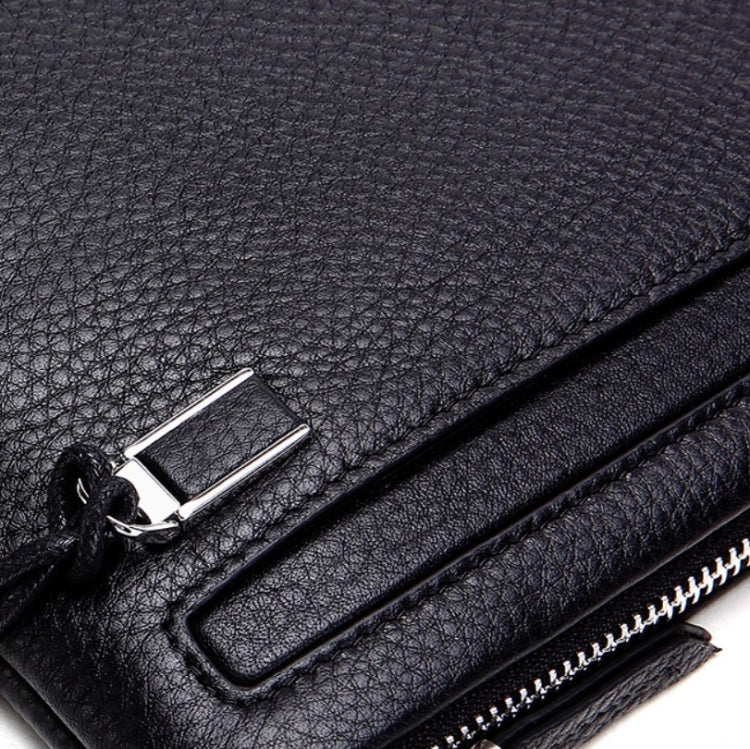 Men Leather Casual Clutch Leather Smart Anti-Theft & Anti-Lost Coin Purse, Size:Large - Wallets by buy2fix | Online Shopping UK | buy2fix