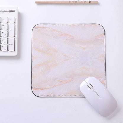 Office Desk Mat Marble Pattern Desk Organizer School Supplies Mouse Desk Tools(Beige) by buy2fix