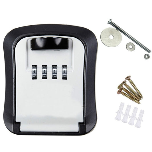 Wall-Mounted Key Code Box Construction Site Home Decoration Four-Digit Code Lock Key Box(Gray) - Safety Box by buy2fix | Online Shopping UK | buy2fix