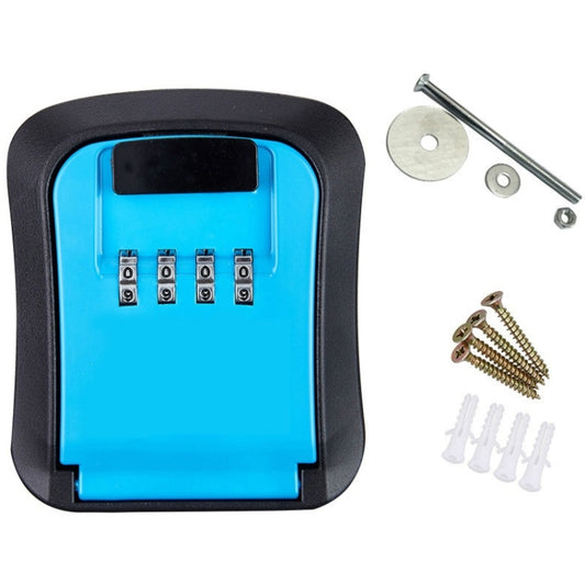 Wall-Mounted Key Code Box Construction Site Home Decoration Four-Digit Code Lock Key Box(Blue) - Safety Box by buy2fix | Online Shopping UK | buy2fix