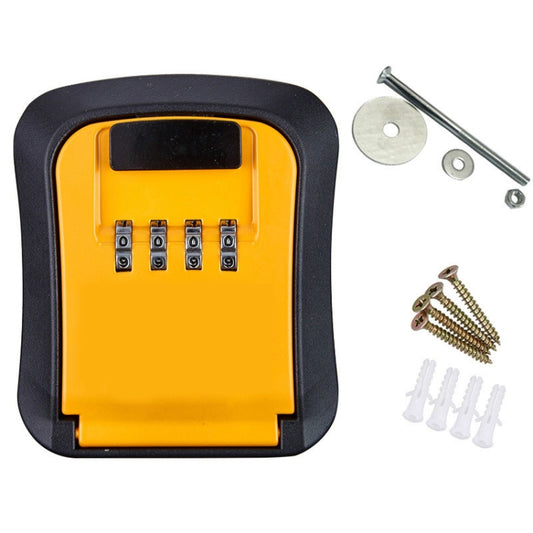 Wall-Mounted Key Code Box Construction Site Home Decoration Four-Digit Code Lock Key Box(Orange) - Safety Box by buy2fix | Online Shopping UK | buy2fix