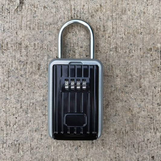 Password Key Box Wall-Mounted Metal Box Password Box Outdoor Key Anti-Theft Storage Box, Specification: Regular(Silver Black) - Safety Box by buy2fix | Online Shopping UK | buy2fix
