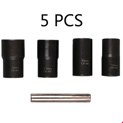 5 In 1 Non-Slip Sleeve Set Chrome-Molybdenum Steel Nut Disassembly Tool Sliding Tooth Nut Remover by buy2fix