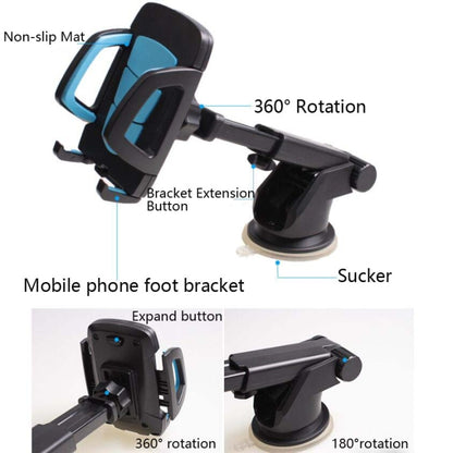 Car Phone Holder Car Air Outlet Mobile Phone Holder Suction Cup Navigation Instrument Panel General, Style:2 in 1(Blue) by buy2fix