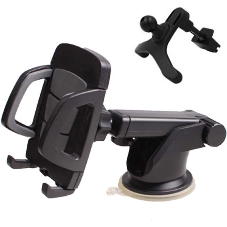 Car Phone Holder Car Air Outlet Mobile Phone Holder Suction Cup Navigation Instrument Panel General, Style:3 in 1(Gray) by buy2fix