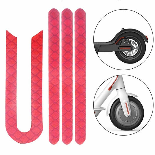 One Font U-shaped Reflective Strip for Xiaomi M365 Pro Electric Scooter Front and Rear Wheels(Red) - Accessories & Parts by buy2fix | Online Shopping UK | buy2fix