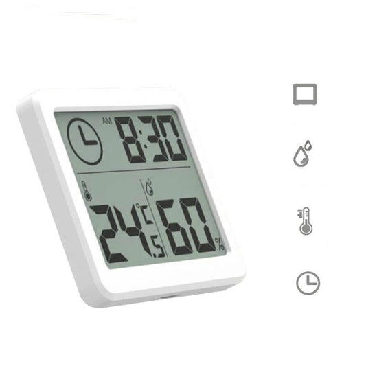Multifunction Automatic Electronic Temperature and Humidity Monitor Clock with 3.2 inch Large LCD Screen - Indoor Thermometer by buy2fix | Online Shopping UK | buy2fix